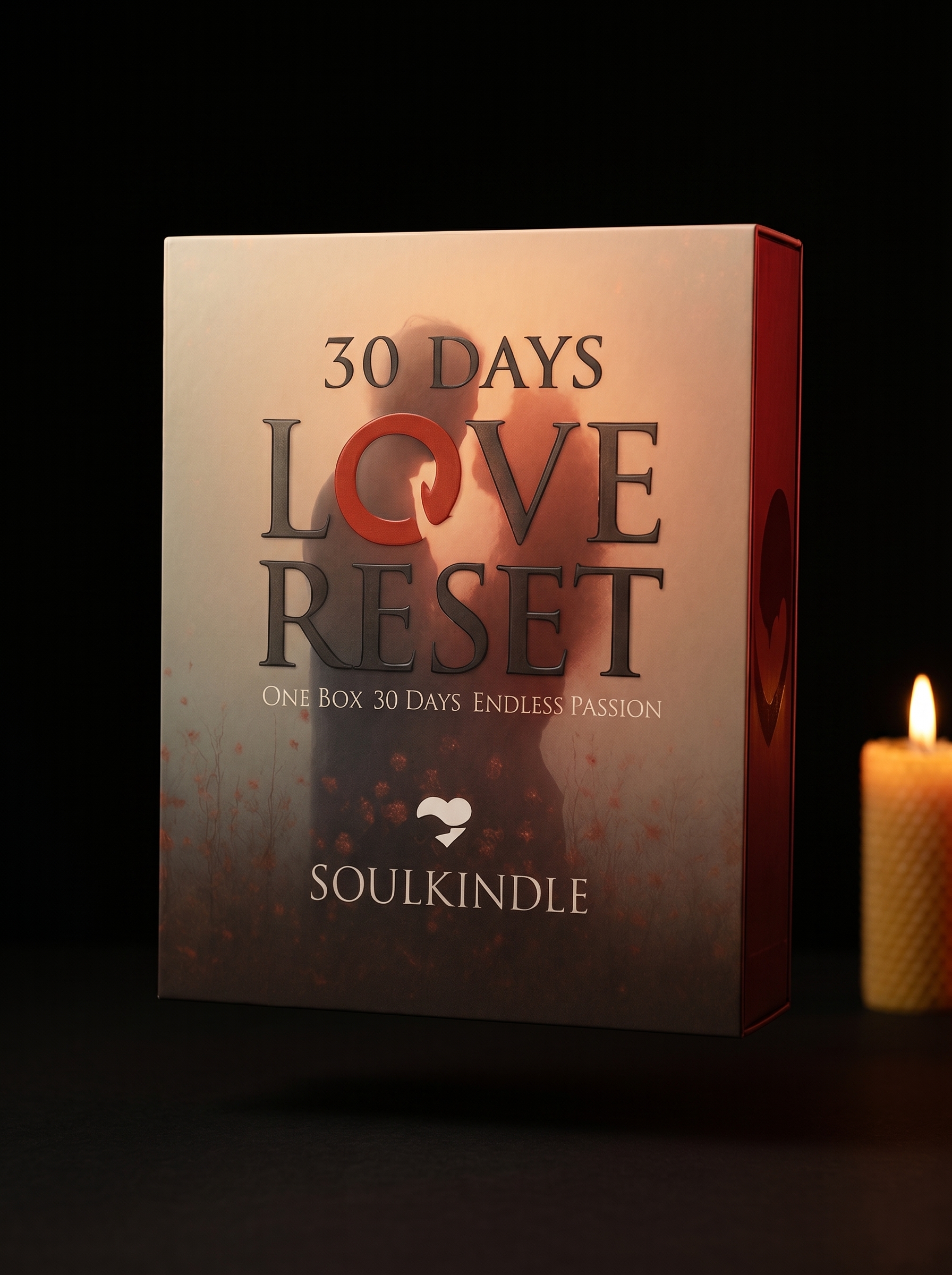 Die 30 Days Love Reset Box mit Kerze